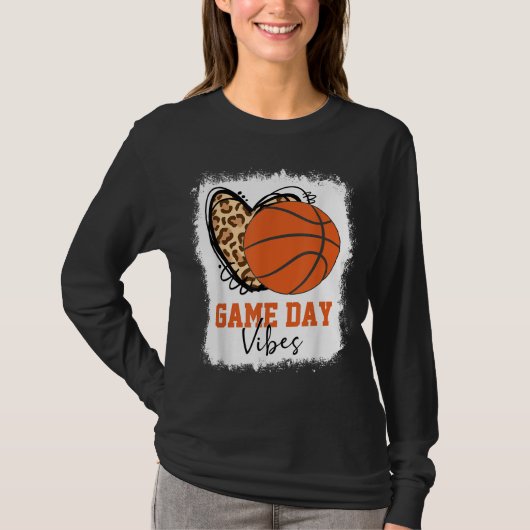 Bleken honkbalwedstrijd Vibes Basketball mama T-shirt (Voorkant)