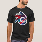 Blender Logo (with white outline) Essential T-Shir T-shirt (Voorkant)
