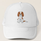 Blenheim Cavalier King Charles Spaniel Dog Sitting Trucker Pet (Voorkant)