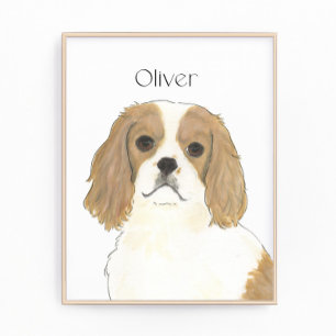 Blenheim Cavalier King Charles Spaniel Foto Afdruk