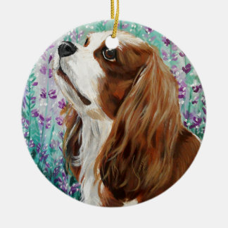 Blenheim Cavalier King Charles Spaniel Keramisch Ornament