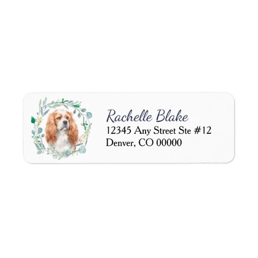 Blenheim Cavalier King Charles Spaniel Label (Voorkant)