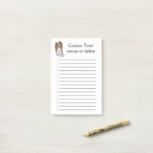 Blenheim Cavalier King Charles Spaniel Paper Post-it® Notes (Op bureau)