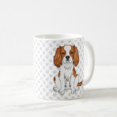 Blenheim Cavalier King Charles Spaniel & Paws Koffiemok (Voorkant rechts)