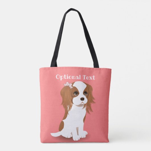 Blenheim Cavalier King Charles Spaniel Pink Draagtas (Achterkant)