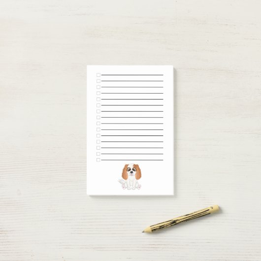 Blenheim Cavalier King Charles Spaniel Post-it® Notes (Op bureau)
