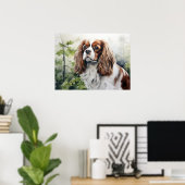 Blenheim Cavalier King Charles Spaniel Poster (Thuiskantoor)