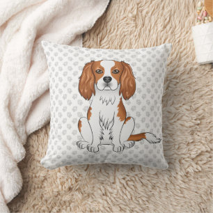 Blenheim Cavalier King Charles Spaniel & poten Kussen