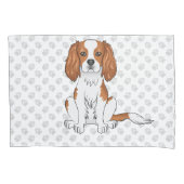 Blenheim Cavalier King Charles Spaniel & poten Kussensloop (Voorkant-Links)