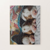 Blenheim Cavalier King Charles Spaniel Puppies Legpuzzel (Verticaal)