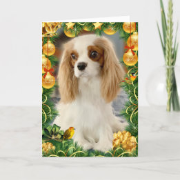 Blenheim Cavalier Spaniel Holiday Card Kaart