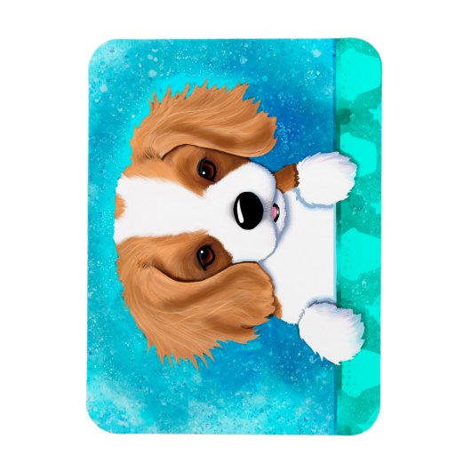 Blenheim Cavalier Spaniel Puppy Magneet (Verticaal)