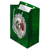 Blenheim Santa Cavalier Spaniel Gift Bag Medium Cadeauzakje (Voorkant Gekanteld)