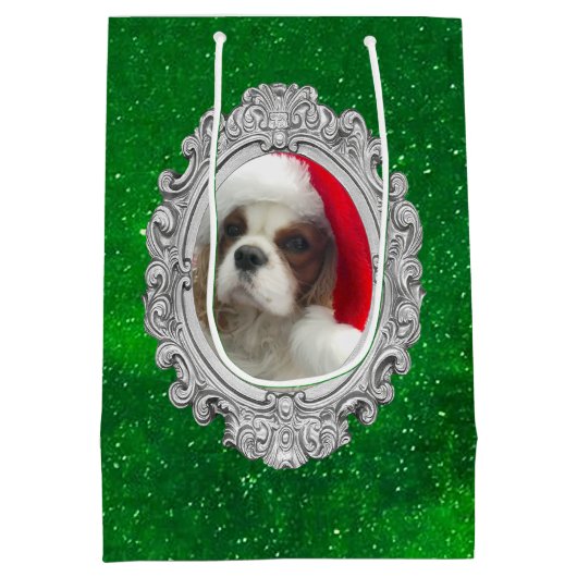Blenheim Santa Cavalier Spaniel Gift Bag Medium Cadeauzakje (Achterkant)