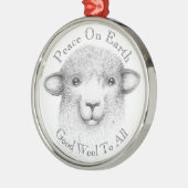 Bless Ewe Ornament - Romney Lamb (Links)