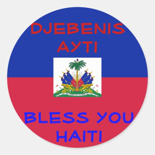 Bless Haiti stickers (Devant)