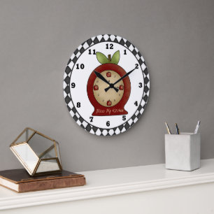 Bless My KItchen pomme horloge