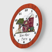 Bless Notre ferme horloge murale (Angle)