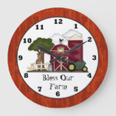 Bless Notre ferme horloge murale (Recto)