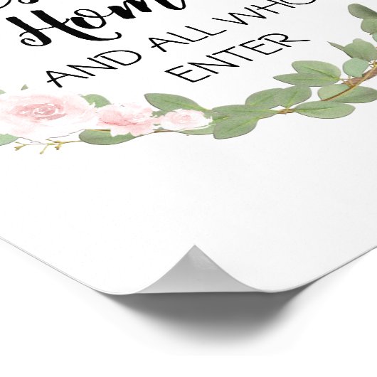 Bless our home poster (Hoek)