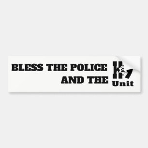 BLESS POLICE & K9 UNIT BUMPERSTICKER