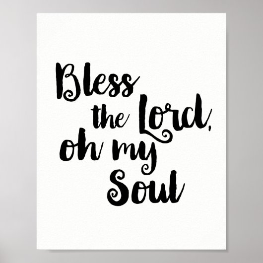 Bless the Lord, Oh My Soul Poster (Voorkant)