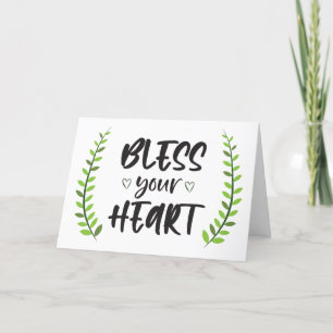 Bless Your Heart Southern Sweet Laurel Leaf Bedankkaart