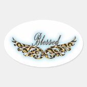 Blessé Ange Ailes Oval Sticker (Devant)