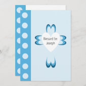 Blessé Baptême Invitations (Devant / Derrière)