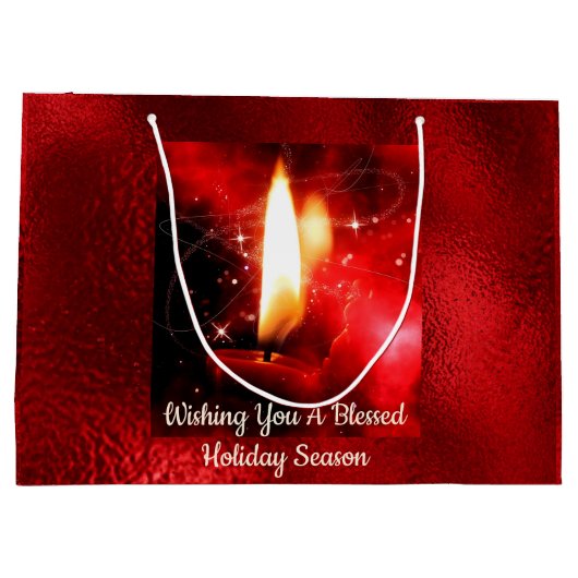 Blessé Chandle flamme Rouge Foil Sac cadeau (Dos)
