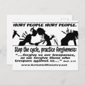 Blessé Les gens Blessé Les gens cartes postales Bk (Devant / Derrière)