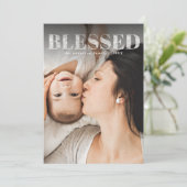 Blessé Noël élégant carte de vacances photo (Debout devant)