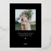 Blessé Noël VRAI FOIL Carte de vacances religieuse (Verso)