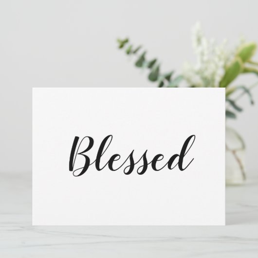 Blessé noir blanc script mignon carte d'action de  (Debout devant)