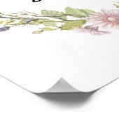 Blessé Papillons Floral Wreath Poster (Coin)