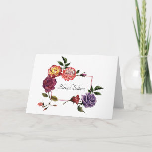 Blessé Roses Beltane Carte de voeux pliée
