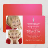 Blessé Sacrement Invitation De Photo Religieuse (Devant / Derrière)