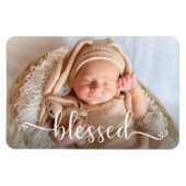 Blessé Script Baby Photo Magnet (Horizontal)