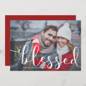 Blessé script lunaire | Carte photo de vacances (Devant / Derrière)