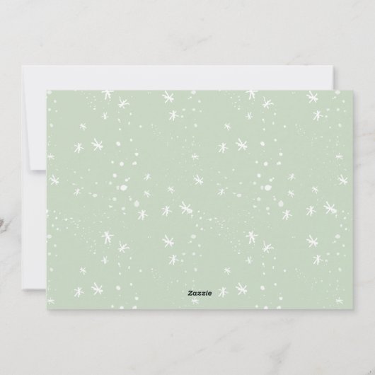 Blessé Script Religieux Carte de Noël (Dos)