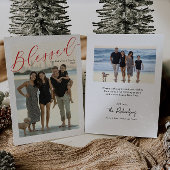 Blessé simple script moderne photo carte de Noël