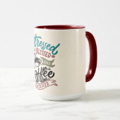 Blessé stressé et café Obsédé Mug (Devant droit)