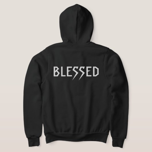 "BLESSED" 303TATTOO BLK HOODIE (Laag Achter)