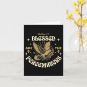 Blessed Are The Peacemakers Matthew 5 9 Christian  Kaart (Gele Bloem)