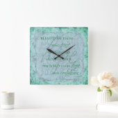 Blessed are Those Who trust in the Lord Clock Vierkante Klok (Huis)