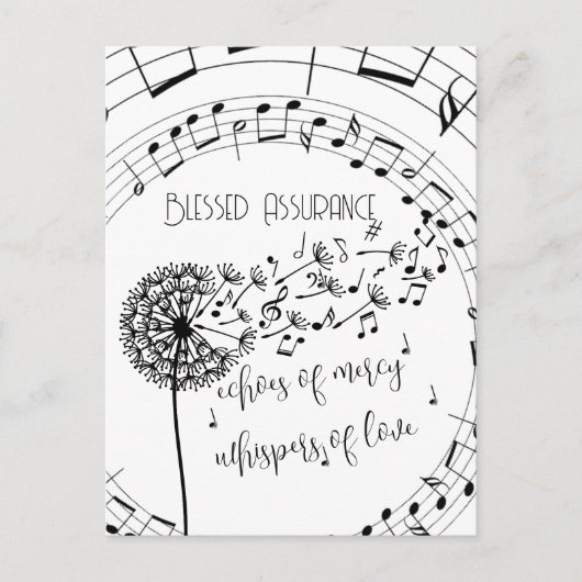 Blessed Assurance Hymn Christelijk Briefkaart (Voorkant)