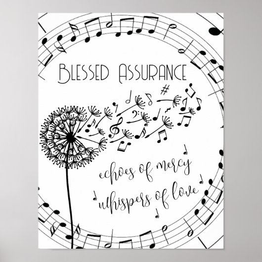 Blessed Assurance Hymn Christelijk Poster (Voorkant)