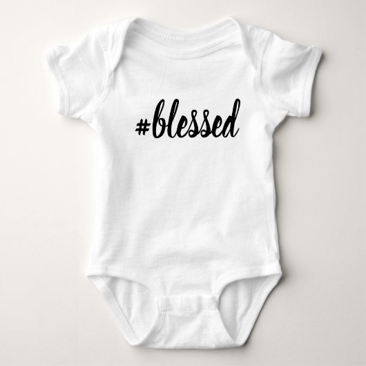 #Blessed Baby Bodysuit Blessed Hashtag (Voorkant)