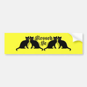 Blessed Be Black Cats Wicca Witch Bumpersticker