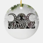 Blessed Be Celtic Tree of Life Pagan Witch Keramisch Ornament (Achterkant)